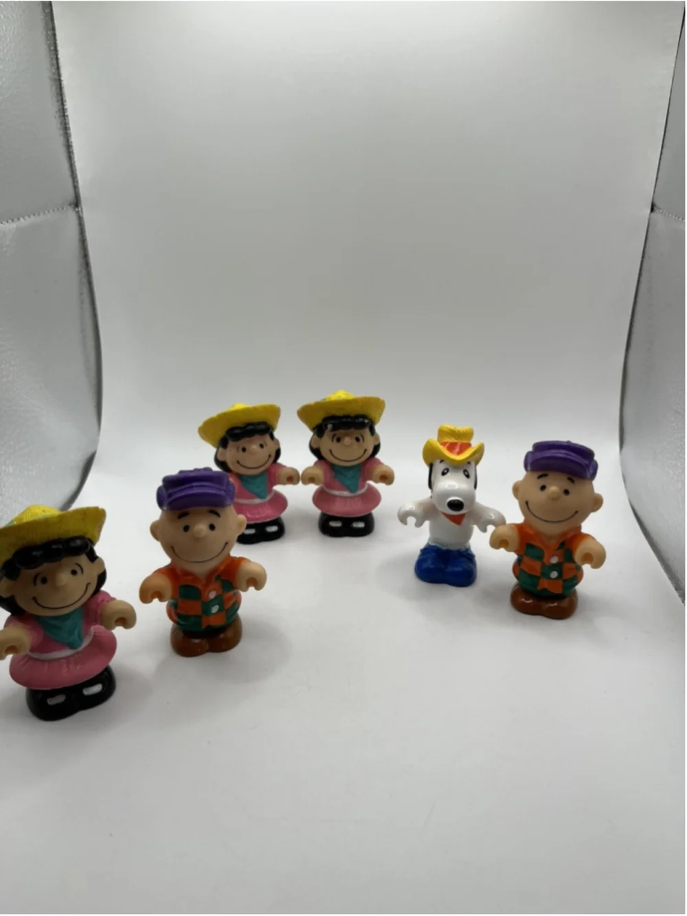 5 Vintage 1989 McDonald's Peanuts Snoopy Down on the Farm Happy Meal Cake Topper